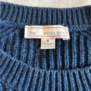 GAP 100% Cotton Men's Navy Knit Sweater